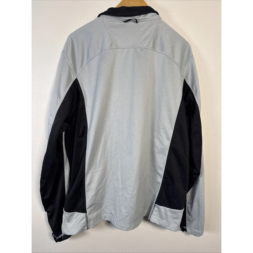 Vintage The North Face Jacket Men XL  Gray Fleece Full Zip Mock Neck  Outdoors
